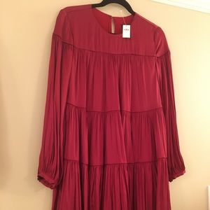 Banana republic red tiered mini dress.